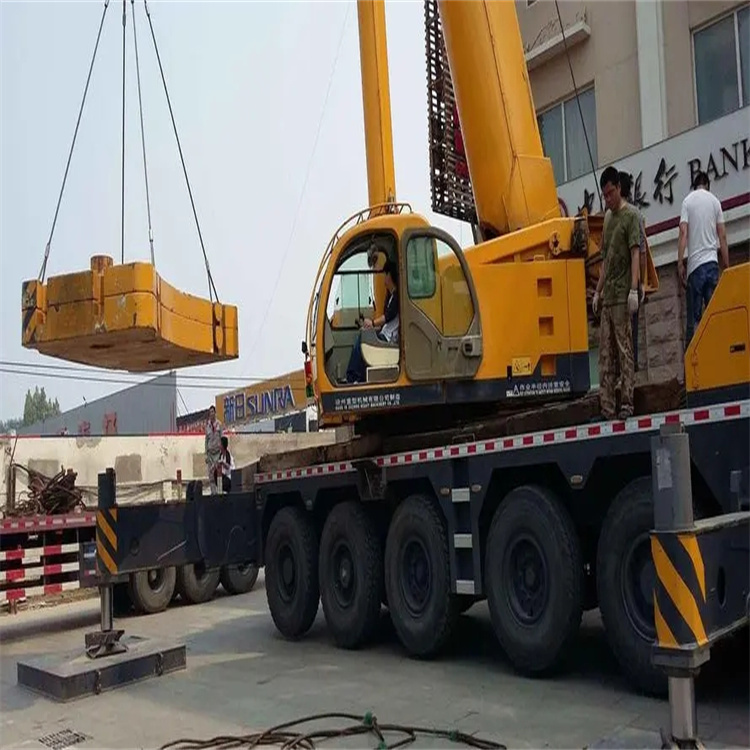 台州椒江当地吊车出租|机器吊装|75吨|工厂搬迁服务